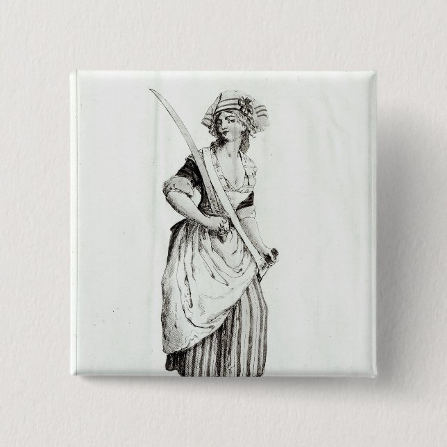 Female Sans-Culotte, 1792 15 Cm Square Badge (Front)