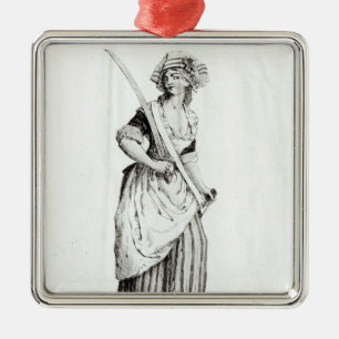 Female Sans-Culotte, 1792 Metal Tree Decoration