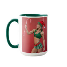 Female Santa's Giant Candy Cane