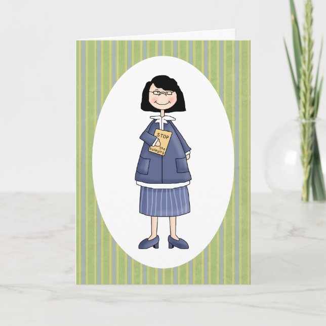 Female School Counsellor Thank You Card (Front)