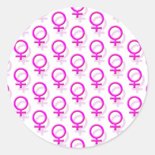 Female Sex-Symbol Classic Round Sticker