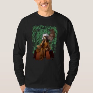 Female Shaman with Headdress   Dream Catcher T-Shirt