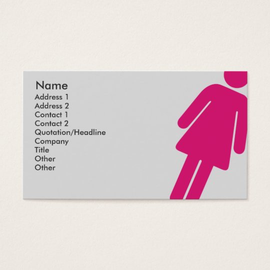 Female Sign - Business Business Card
