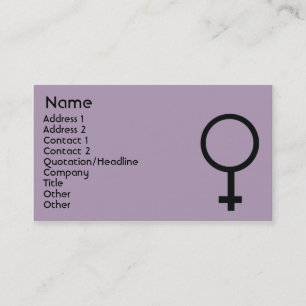 Female Sign - Business Card