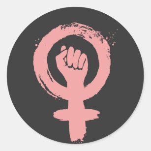 Female Sign Feminist Fist Social Justice T-Shirt Classic Round Sticker