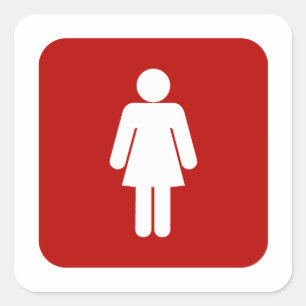Female Sign Square Sticker