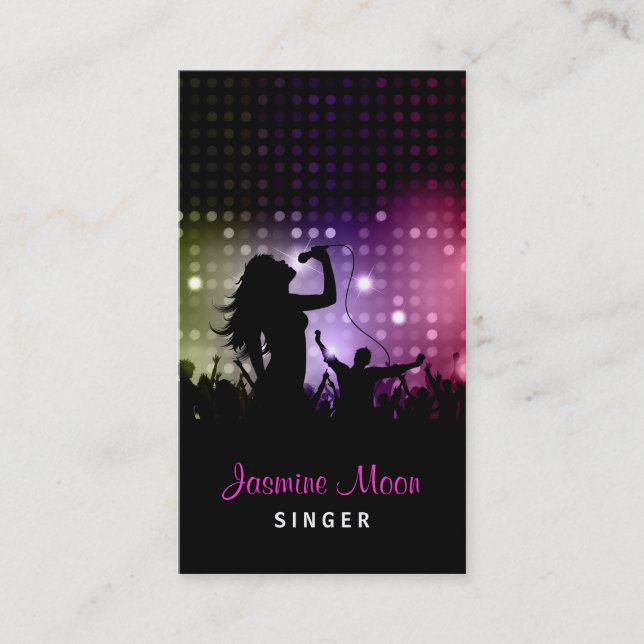 Female Singer Business Card (Front)