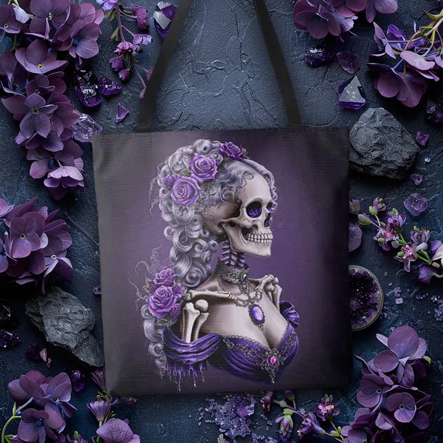 Female Skeleton Cameo Style Portrait Tote Bag (Creator Uploaded)
