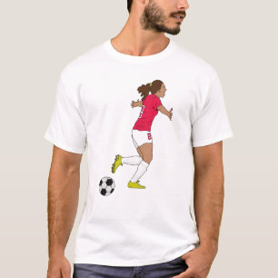 Female Soccer Player Celebrating Goal Victory Spor T-Shirt