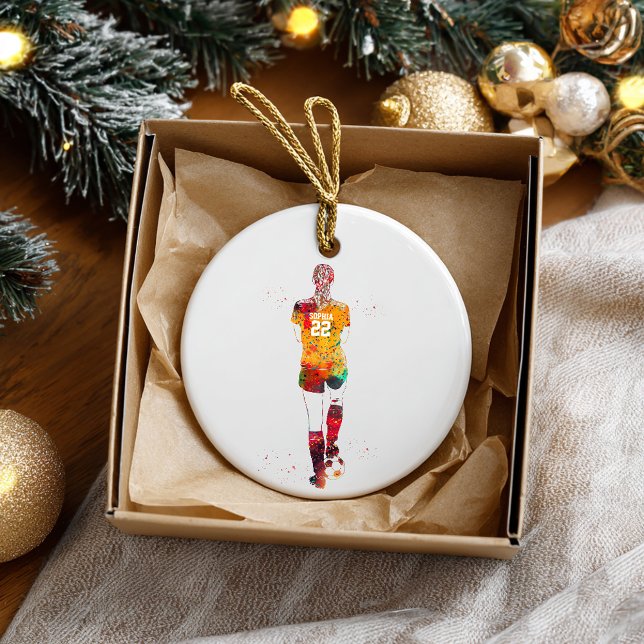 Female Soccer Player  Ceramic Tree Decoration (Creator Uploaded)
