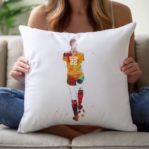 Female Soccer Player  Cushion