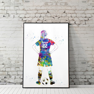 Female Soccer Player  Poster