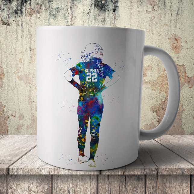 Female Softball Player Coffee Mug (Creator Uploaded)