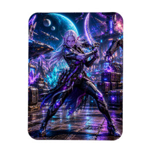 Female Space Pirate — Alien Duelist Magnet