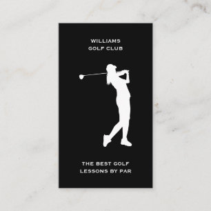 Female Sport Coach Social Media Golf Instructor Business Card