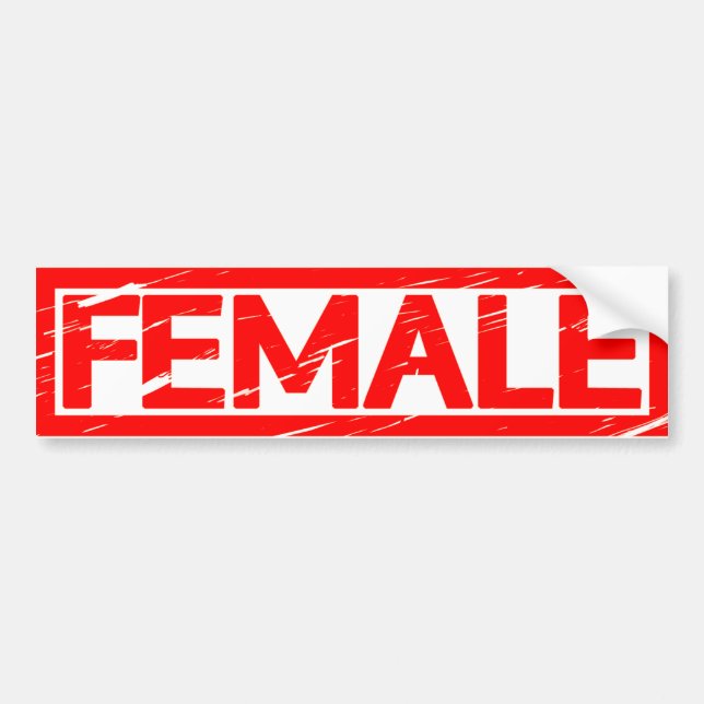 Female Stamp Bumper Sticker (Front)