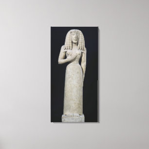 Female statue, known as the Auxerre Goddess Canvas Print