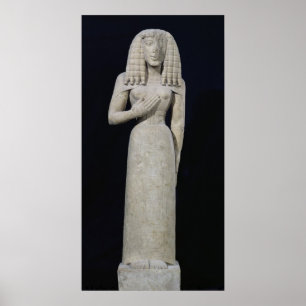 Female statue, known as the Auxerre Goddess Poster