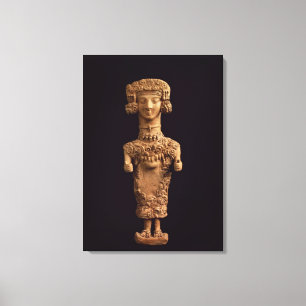 Female statuette on a plinth, Puig des Molins necr Canvas Print