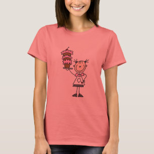 Female Stick Figure Baker Tshirts and Gifts