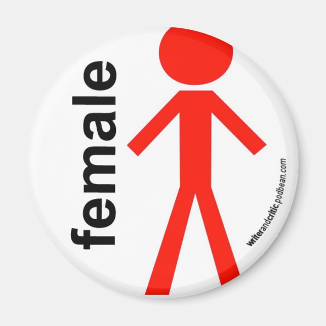 Female Stick Figure Magnet (Front)