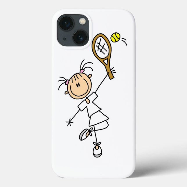 Female Stick Figure Tennis Player Case-Mate iPhone Case (Back)