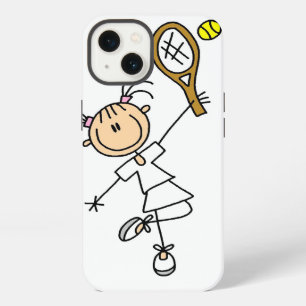 Female Stick Figure Tennis Player iPhone 13 Case
