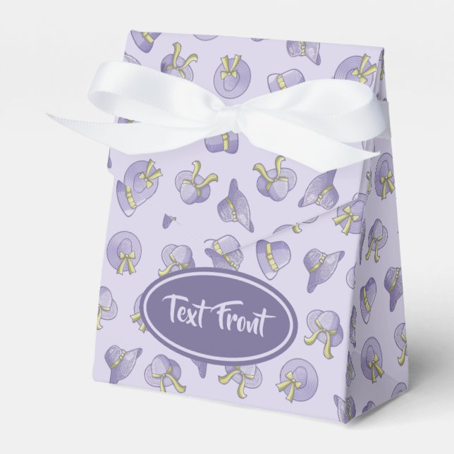 Female Summer Hats Lilac Favour Box (Front Side)