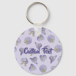 Female Summer Hats Lilac Key Ring