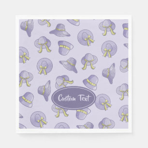 Female Summer Hats Lilac Napkin