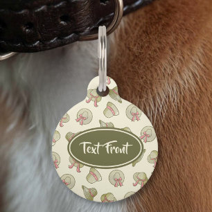 Female Summer Hats Yellow Pet Tag