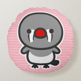 female Sunda zebra finch Round Cushion