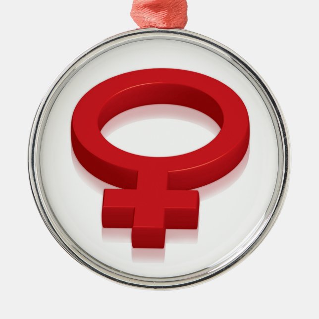 FEMALE SUPREMACY SYMBOL METAL TREE DECORATION (Front)