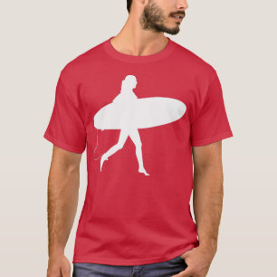 Female Surfer with Surfboard T-Shirt