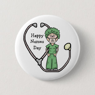 Female Surgical Nurse Button  Customise It!