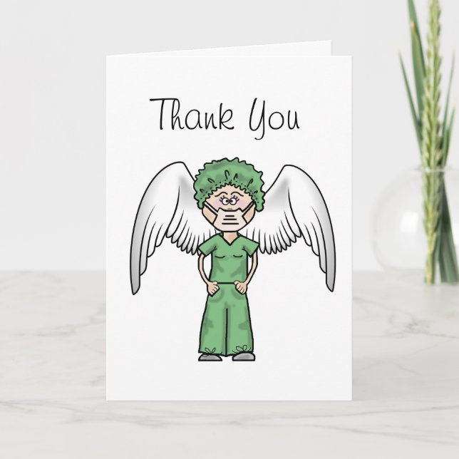 Female Surgical Nurse Thank You Card (Front)