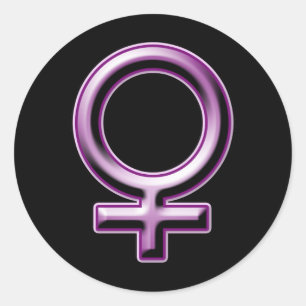 Female Symbol Classic Round Sticker