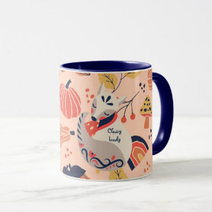 Female Teacher Gift CLASSY LADY Hygge Fox Mug