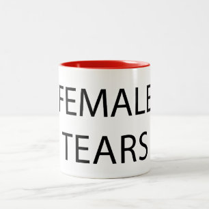 Female tears Two-Tone coffee mug