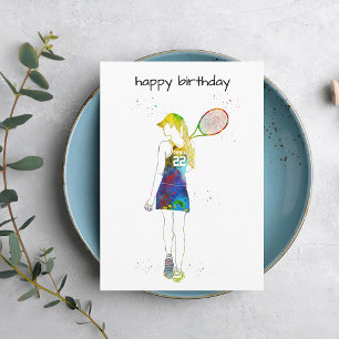 Female Tennis Player Card