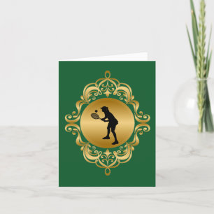 Female Tennis Player Congratulations Card         