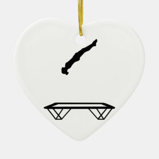 Female trampolinist ceramic tree decoration
