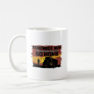 Female Trucker Mom Road Journey Family Love Design Coffee Mug