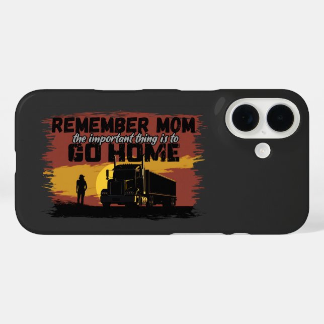 Female Trucker Mum Road Journey Family Love Design Case-Mate iPhone Case (Back (Horizontal))