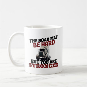 Female Trucker Strong Road Resilient Journey Pride Coffee Mug