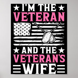 Female Veteran And Veterans Wife Women Veteran Mum Poster