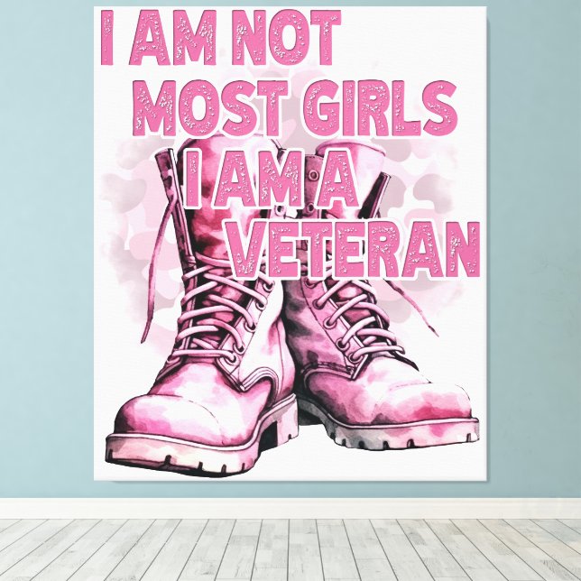Female Veteran Canvas Print (Insitu(Wood Floor))