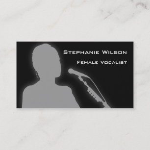 Female Vocalist Business Cards