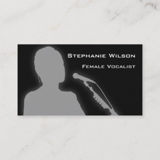 Female Vocalist Business Cards