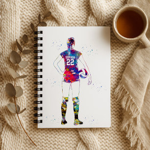 Female Volleyball Player Notebook